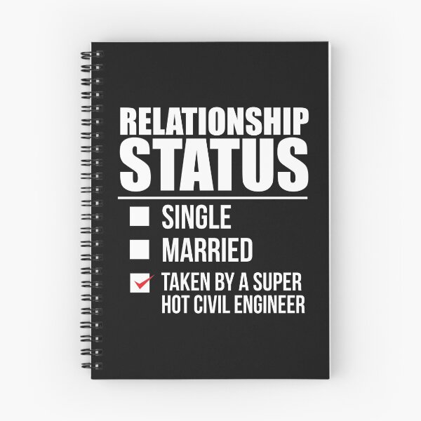 Item preview, Relationship status taken by super hot Civil Engineer Valentine's Day designed and sold by losttribe.