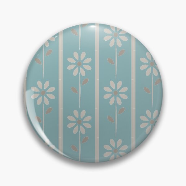 Item preview, Old School Batik Daisies - Worn Out Blue designed and sold by BumbleChynxBee.
