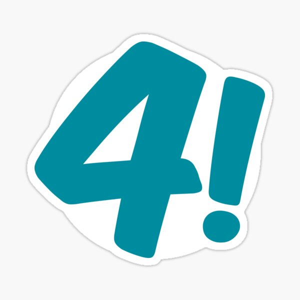 Happy BirthTees!: Numbos 4 Blue Sticker