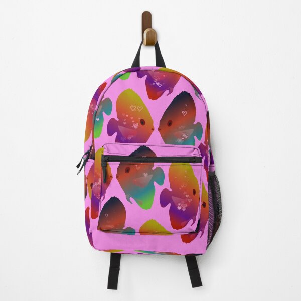 Item preview, Tropical Discus Fish Pattern With Hearts (pink) designed and sold by Davey's Designs.