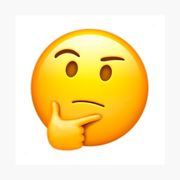 Small Face Thinking Emoji Photographic Print By Stertube Redbubble