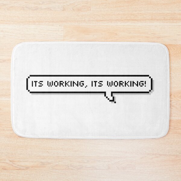 Item preview, It's Working Pixel Speech Bubble designed and sold by Lemon  Merch.