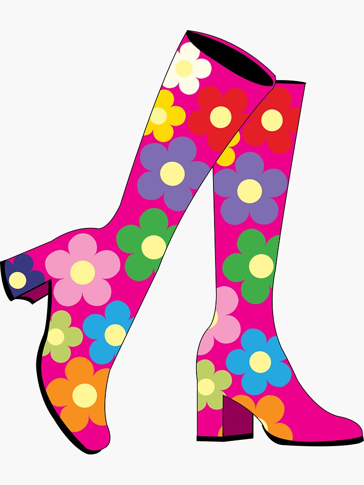 "Gogo Boots" Sticker for Sale by mirabelgrace Redbubble