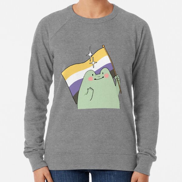 Non Binary Pride Frog Lightweight Sweatshirt