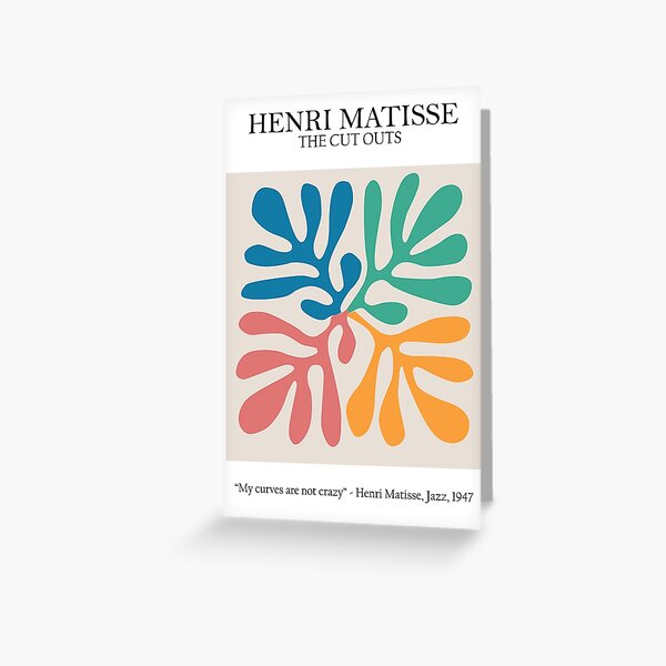 Henri Matisse - Les découpes - Mes courbes ne sont pas folles Carte de vœux