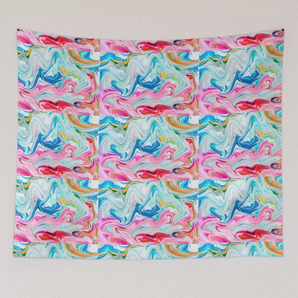 Item preview, Candy Rainbow Liquid Marble Painting  designed and sold by newburyboutique.