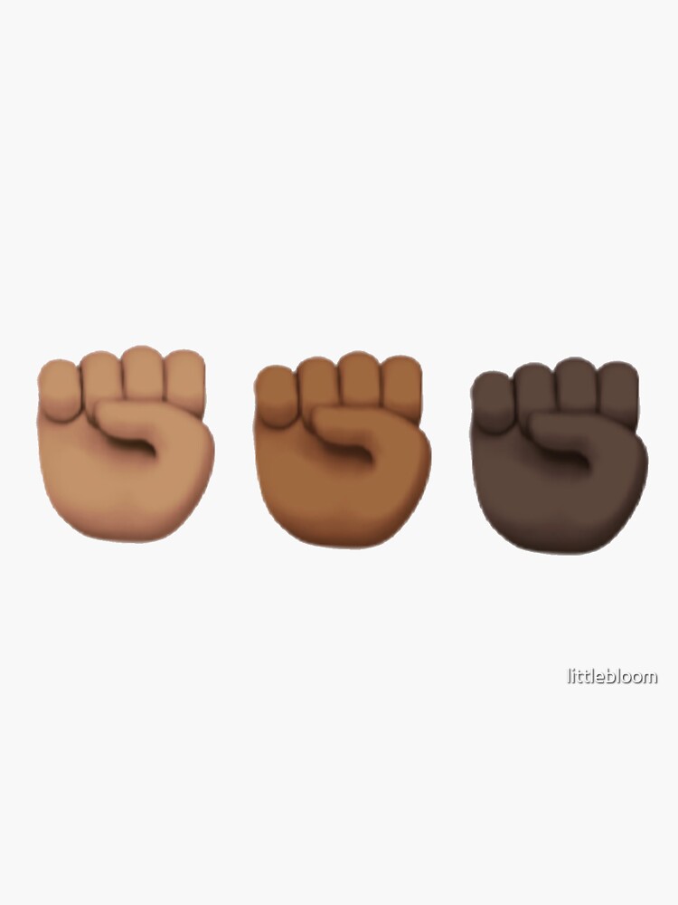 "Empowered Fists Emojis " Sticker for Sale by littlebloom Redbubble