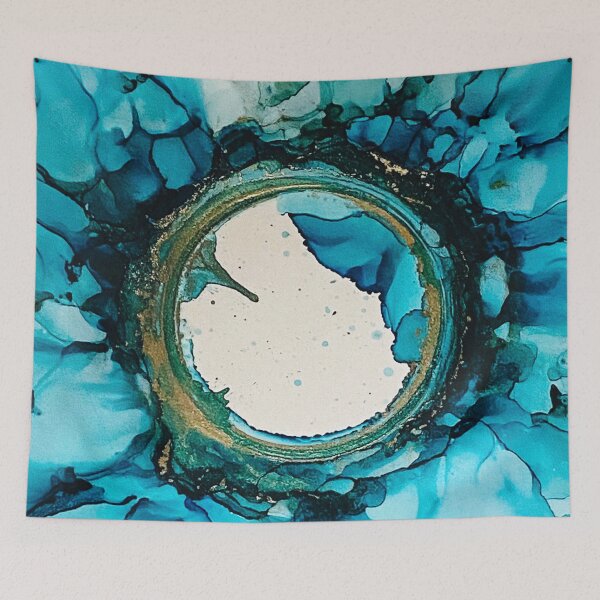 Item preview, Abstract Portal Alcohol Ink in shades of Blues designed and sold by KCook1465.
