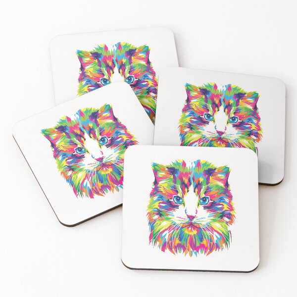 Item preview, 82 Cute Rainbow Face Kitty , Cat Lovers designed and sold by Ouais  Malak.