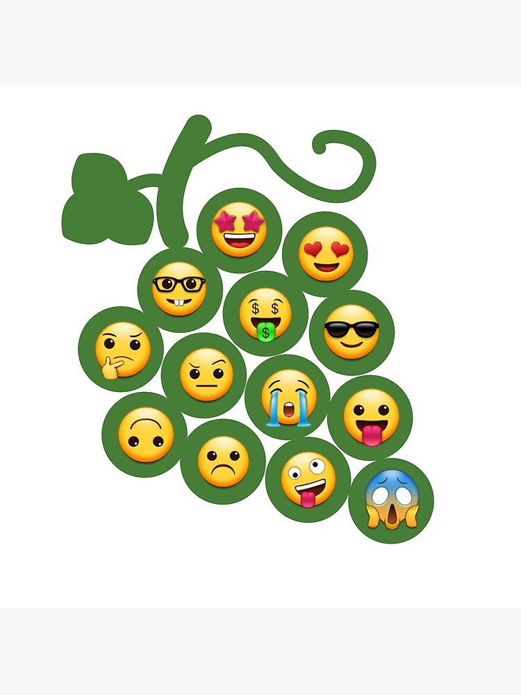 "Grapes with emojis" Photographic Print for Sale by Rahul900 Redbubble