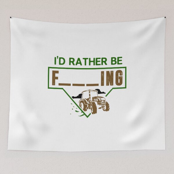 Item preview, Mens I'd Rather Be Farming Tractor Design For A Hobby Farmer print designed and sold by AYDreamers.