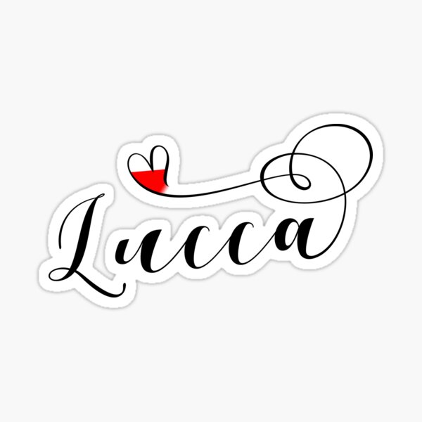 Item preview, Lucca Flag Heart, Tuscany, Italy, Amo Lucca designed and sold by Celticana.