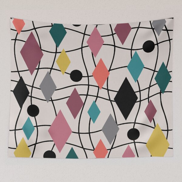 Item preview, Colorful Mid Century Modern Geometric Abstract 522 designed and sold by tonymagnerart.