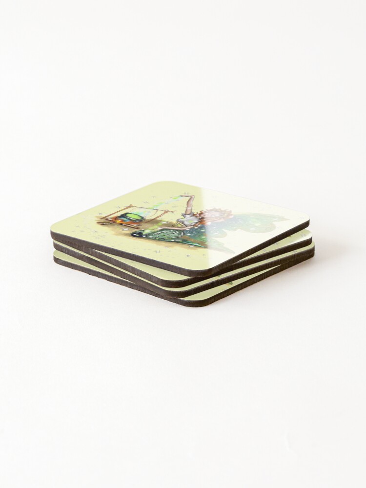 Thumbnail 4 of 5, Coasters (Set of 4), Chrissy The Camping Fairy™ designed and sold by TeelieTurner.