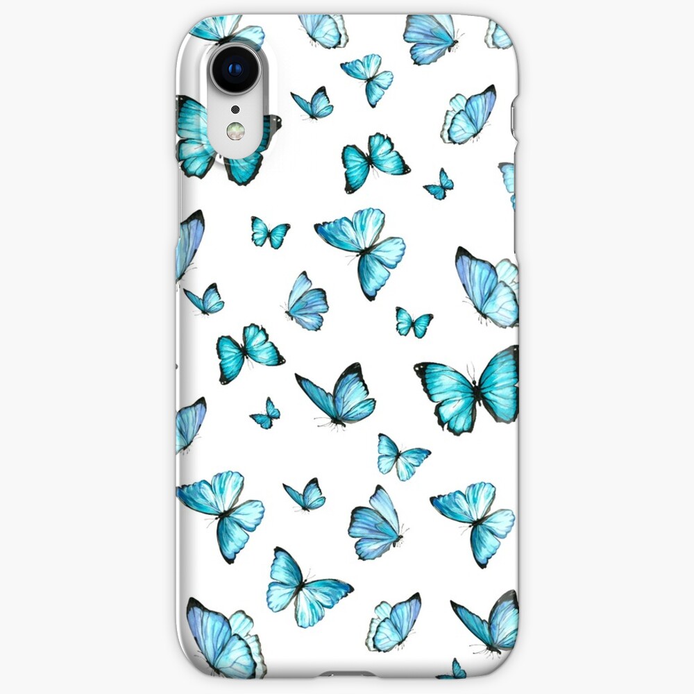 "Blue butterfly phone case" iPhone Case & Cover by TrendyEssence