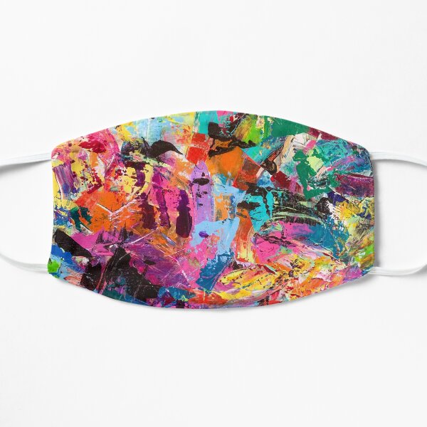 New Life Abstract - Up Close Flat Mask