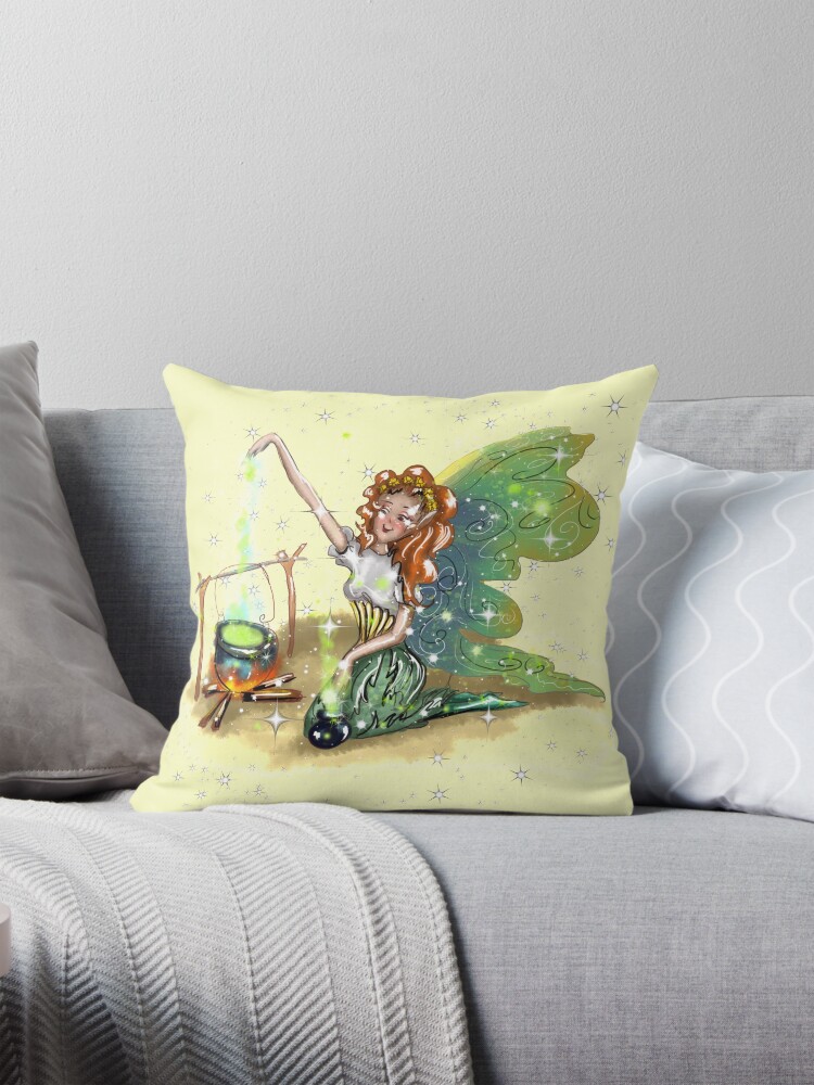 Thumbnail 1 of 4, Pillow, Chrissy The Camping Fairy™ designed and sold by TeelieTurner.