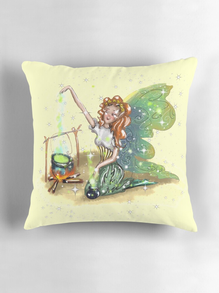 Thumbnail 3 of 4, Pillow, Chrissy The Camping Fairy™ designed and sold by TeelieTurner.