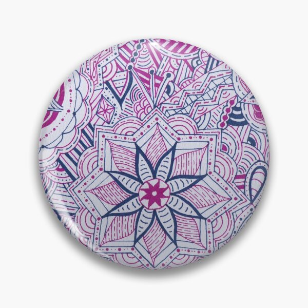 Item preview, Magenta & Navy Mandala Improvisation designed and sold by MarisaGoncalves.
