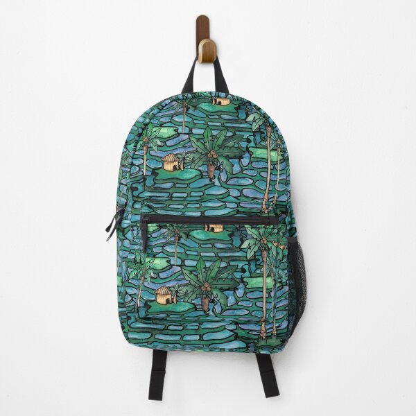 Item preview, Bali. paddy field. hand drawn pattern, earthy, bali, landscape, rice, watercolor, green blue designed and sold by Soulape.