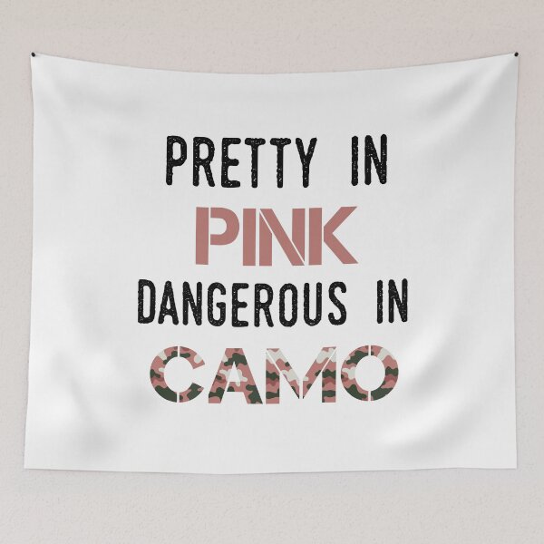Item preview, Pretty in pink dangerous in camo designed and sold by GLOW BUYGLOW.