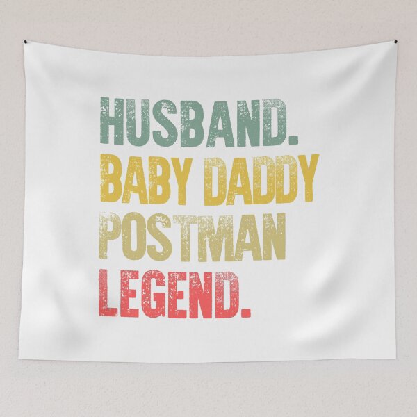 Item preview, Funny Men Vintage T Shirt Husband Baby Daddy Postman Legend designed and sold by Bendthetrend.