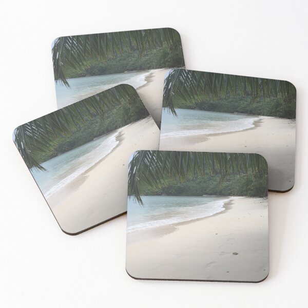 Item preview, Sandy beach and a palm leaf  designed and sold by Artlajf.