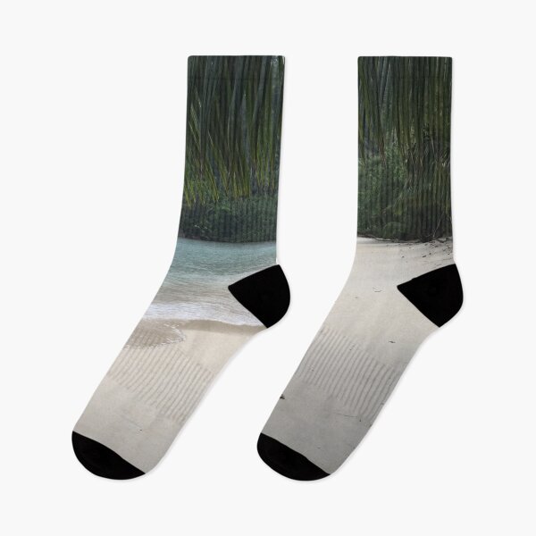 Item preview, Sandy beach and a palm leaf  designed and sold by Artlajf.