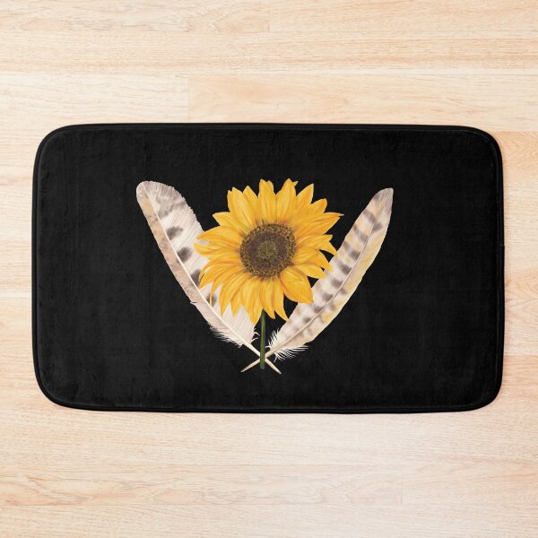Artikelvorschau, Schöne Sonnenblume und Federn entworfen und verkauft von ColorfulMystic.