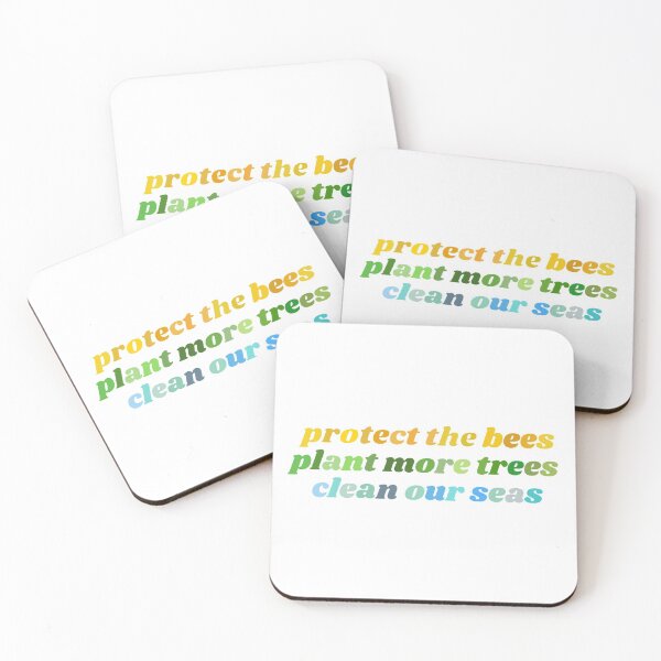 Item preview, Protect the bees, plant more trees, clean out seas designed and sold by Alexandra Renee.