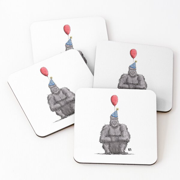 Item preview, Unhappy Gorilla Having A Birthday Party designed and sold by bellavanceink.