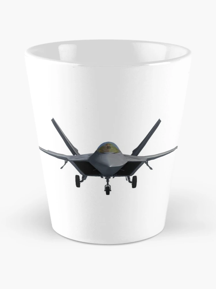 Aperçu 2 sur 4. Mug à café avec l'œuvre F22 Raptor créée et vendue par powerpointer.