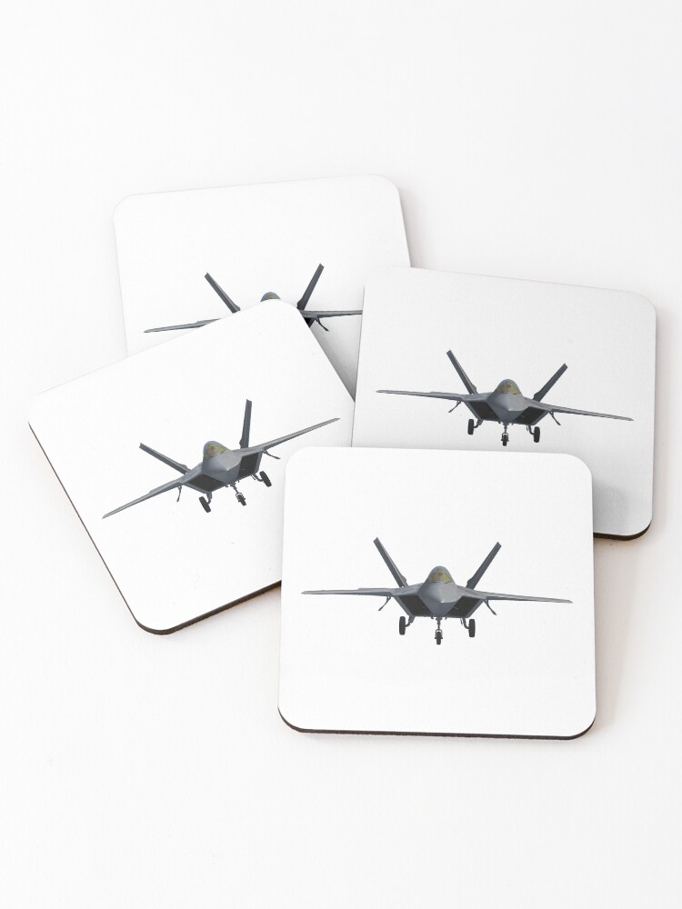 Thumbnail 1 of 5, Coasters (Set of 4), F22 Raptor designed and sold by powerpointer.