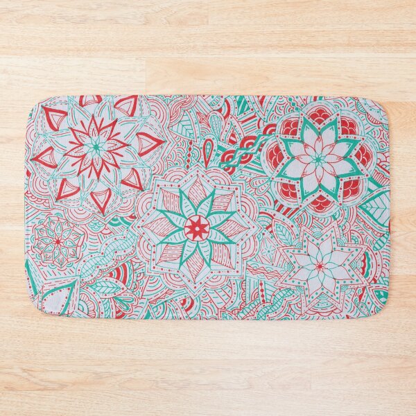 Item preview, Mint Green & Peach Mandala Improvisation designed and sold by MarisaGoncalves.