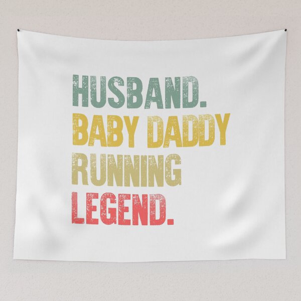 Item preview, Funny Men Vintage T Shirt Husband Baby Daddy Running Legend designed and sold by Bendthetrend.