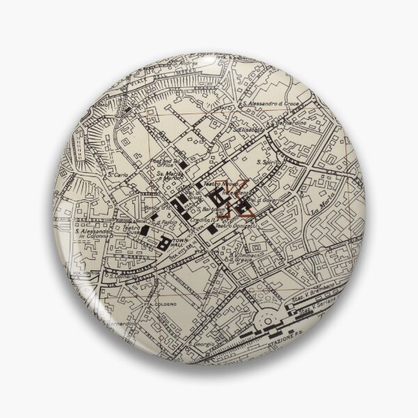 Item preview, Vintage Map of Bergamo Italy (1943) designed and sold by BravuraMedia.