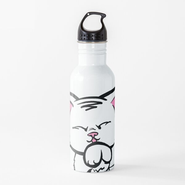 Kitten Cleaning (white) Water Bottle