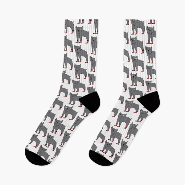 Item preview, Sock Bear in Grey designed and sold by cosmicmouse.