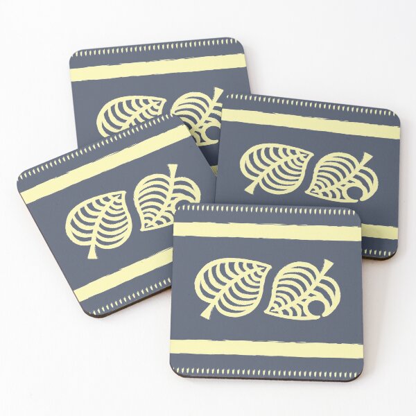 Item preview, Nook Leaf Aloha Logo - Yellow and Grey/Blue Hand-drawn Style  designed and sold by TheMajesticGoat.