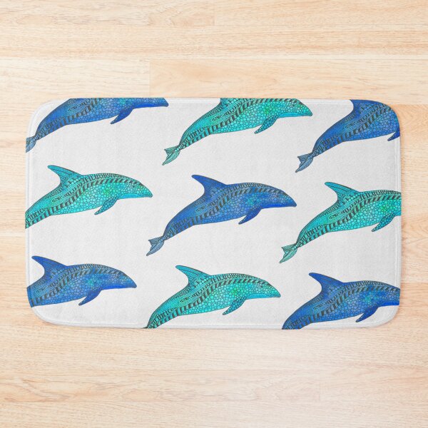 Item preview, Dusky Dolphin Pattern - Colourful Blue Abstract Watercolour design designed and sold by lisarudman.