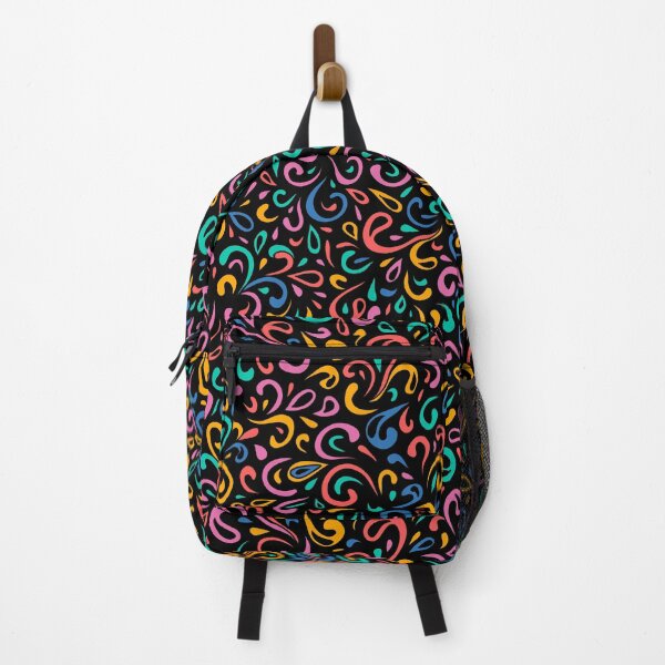 Item preview, Multicolor Abstract Line Art Swirls Curls Print Pattern designed and sold by christianadams.