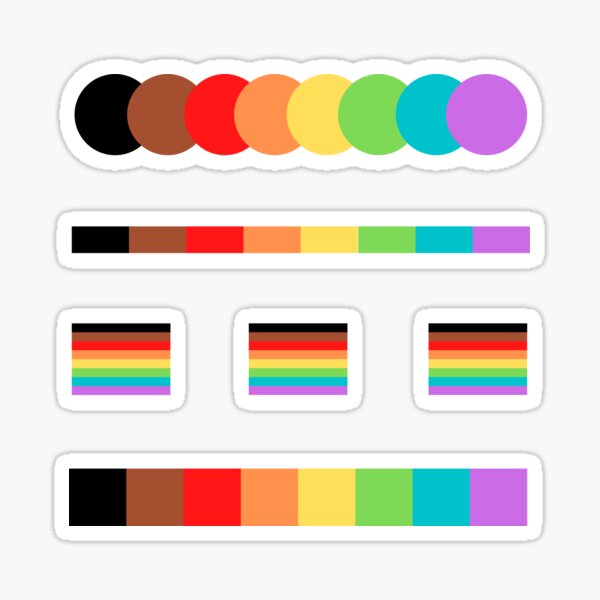 Item preview, LGBT/POC Pride Flag Sticker Pack designed and sold by alanxshby.