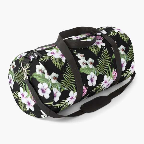 Item preview, Summer Island White Hibiscus Palm Frans Print Pattern designed and sold by christianadams.