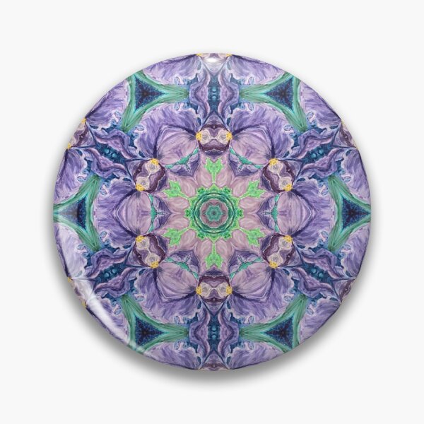 Item preview, Abstract purple green geometric kaleidoscope pattern designed and sold by MindMirror.