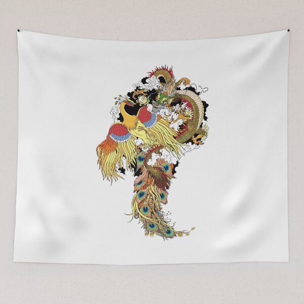 Item preview, Chinese dragon and gold phoenix designed and sold by PurpleTank.