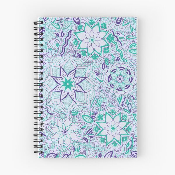 Item preview, Mint Green & Purple Mandala Improvisation designed and sold by MarisaGoncalves.
