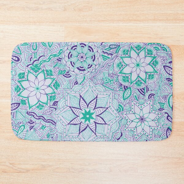Item preview, Mint Green & Purple Mandala Improvisation designed and sold by MarisaGoncalves.