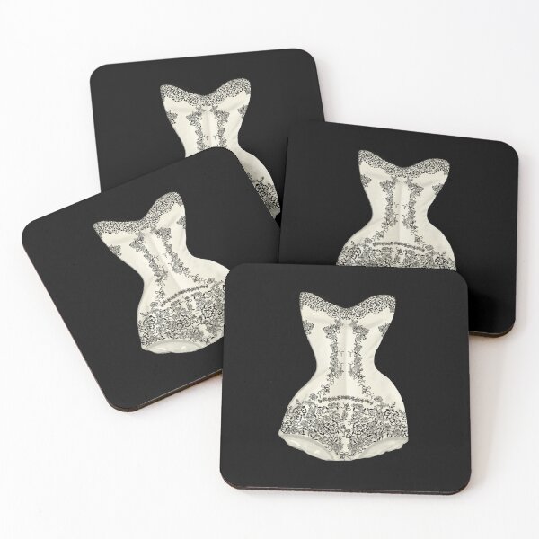 Item preview, Vintage Black and White Lace Corset designed and sold by jenbucheli.