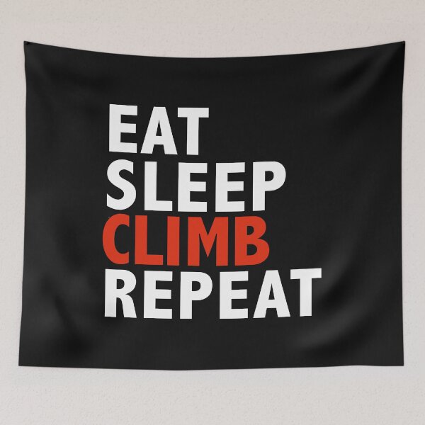 Item preview, Eat Sleep Climb Repeat Mountain Climber Mountaineer designed and sold by losttribe.