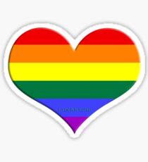 gay heart - gay, love, csd, rainbow, lesbian, pride Sticker